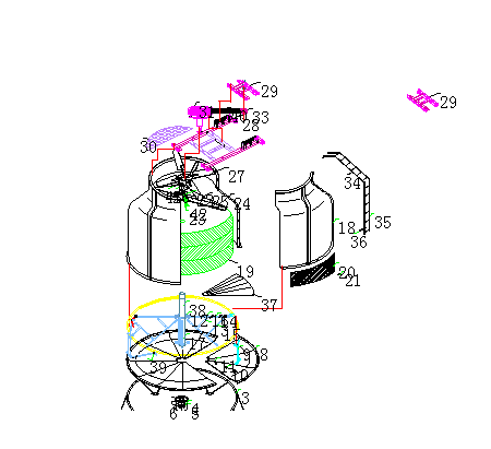 Round water cooling tower Round water cooling tower